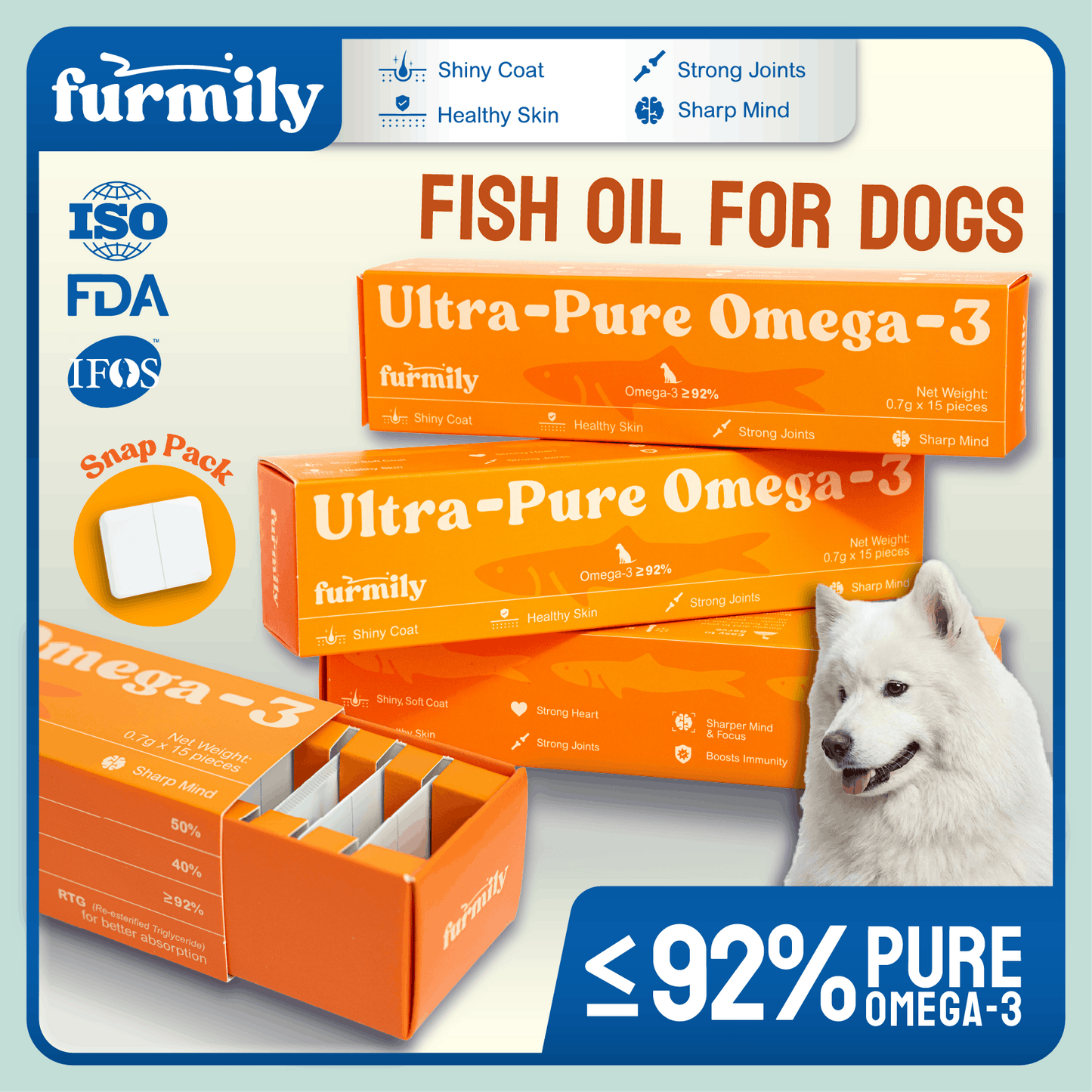 Ultra-Pure Omega-3 Fish Oil Dog