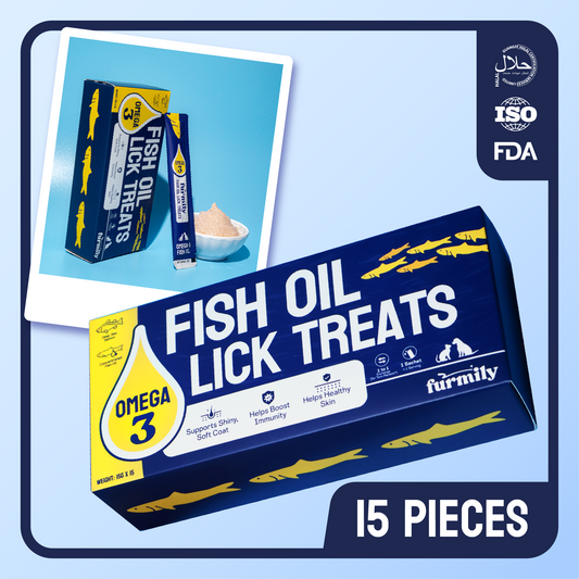 15Pcs Fish Oil Lick Treats Omega 3