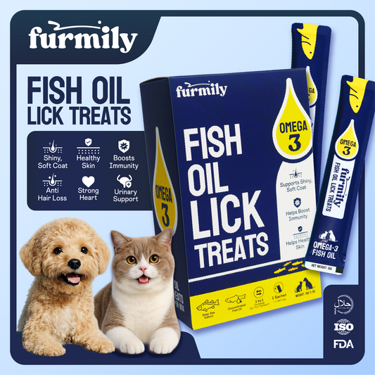 25+5Pcs Fish Oil Lick Treats Omega 3
