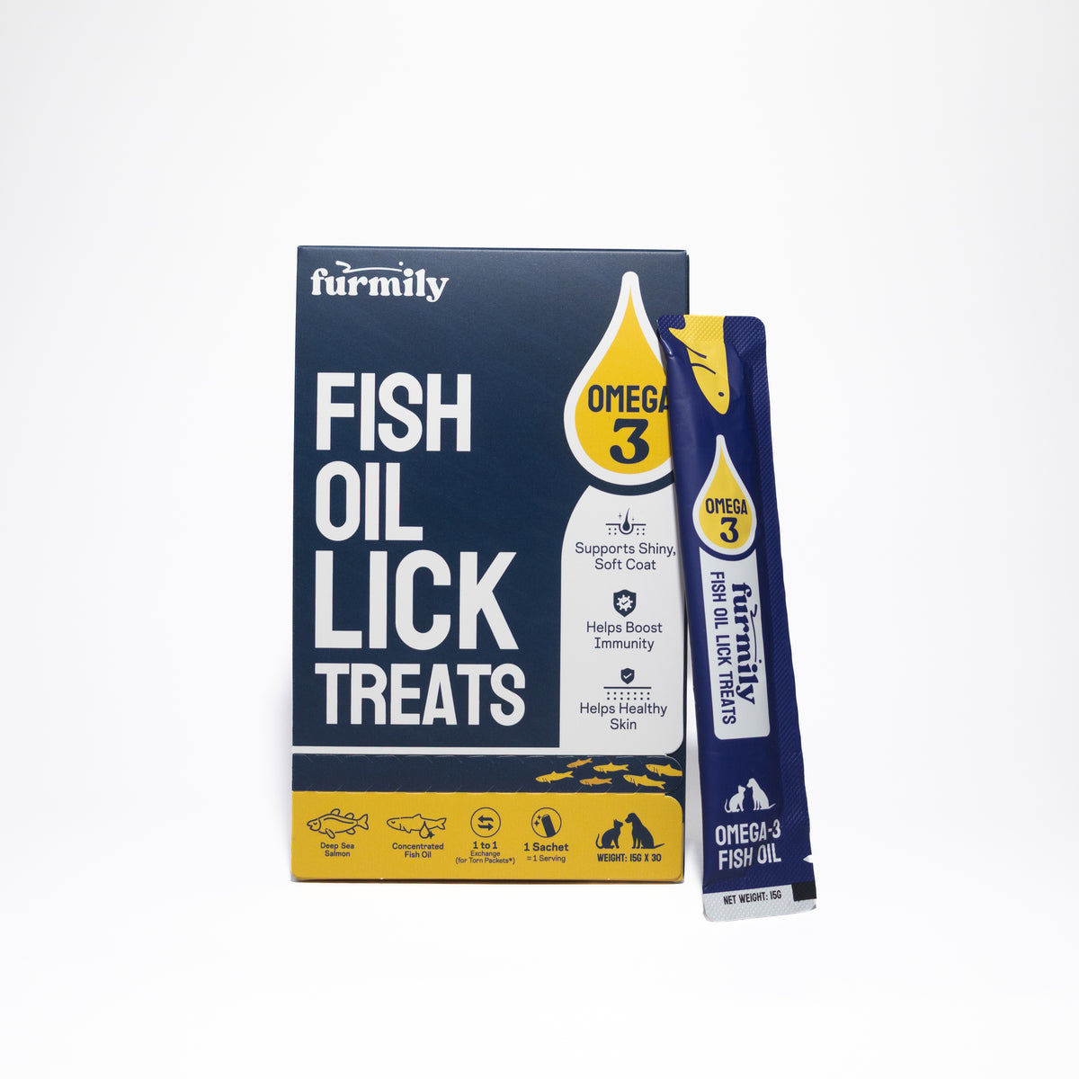 25+5Pcs Fish Oil Lick Treats Omega 3