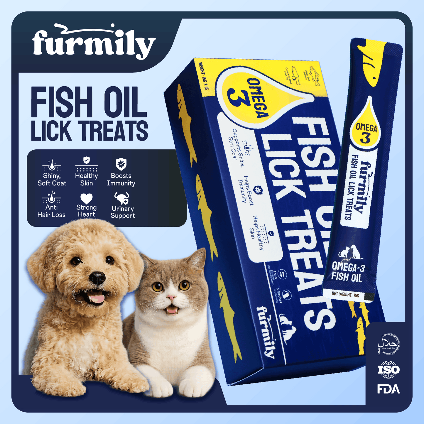 Fish Oil Lick Treats Omega 3